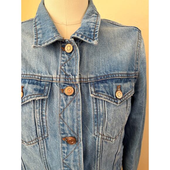 J.Crew Women's Denim Jacket Size XS Classic Button Front Jean Jacket - Picture 2 of 7